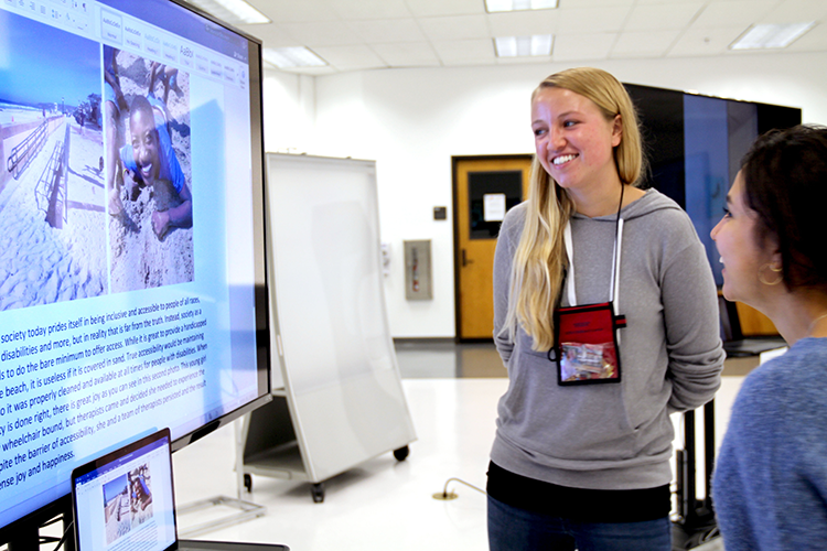 Student smiles.