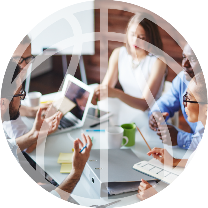 group of young leaders in a discussion