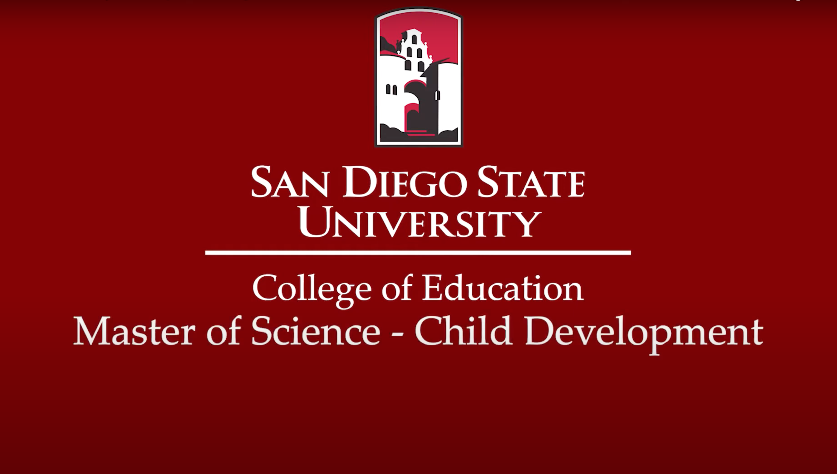 SDSu Master of Science in Child Development with LPCC Program