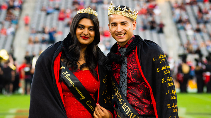 Cesar Lopez is honored as a Homecoming Royal.