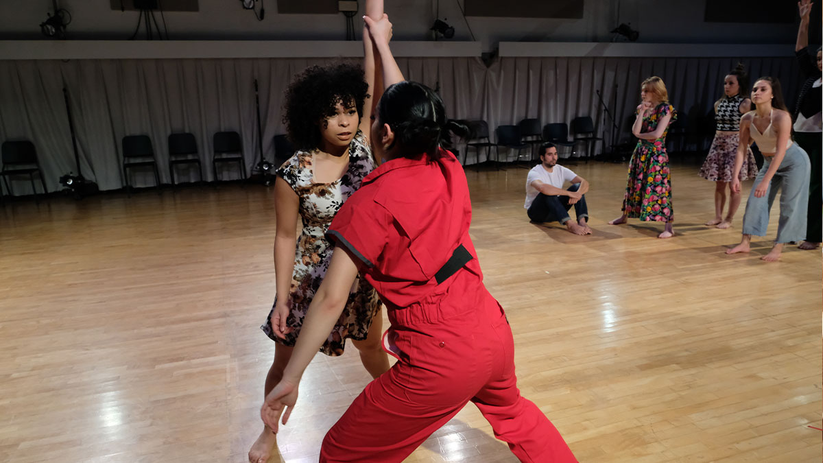 Student performers in an SDSU theater production.