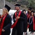 Undergraduate students from the Class of 2025 celebrate outside Viejas Arena.