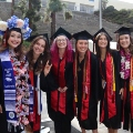 Undergraduate students from the Class of 2025 celebrate outside Viejas Arena.