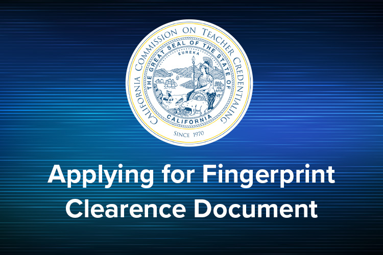 Applying for fingerprint clearance document
