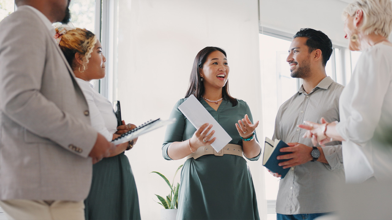 a group of professionals in a classroom setting